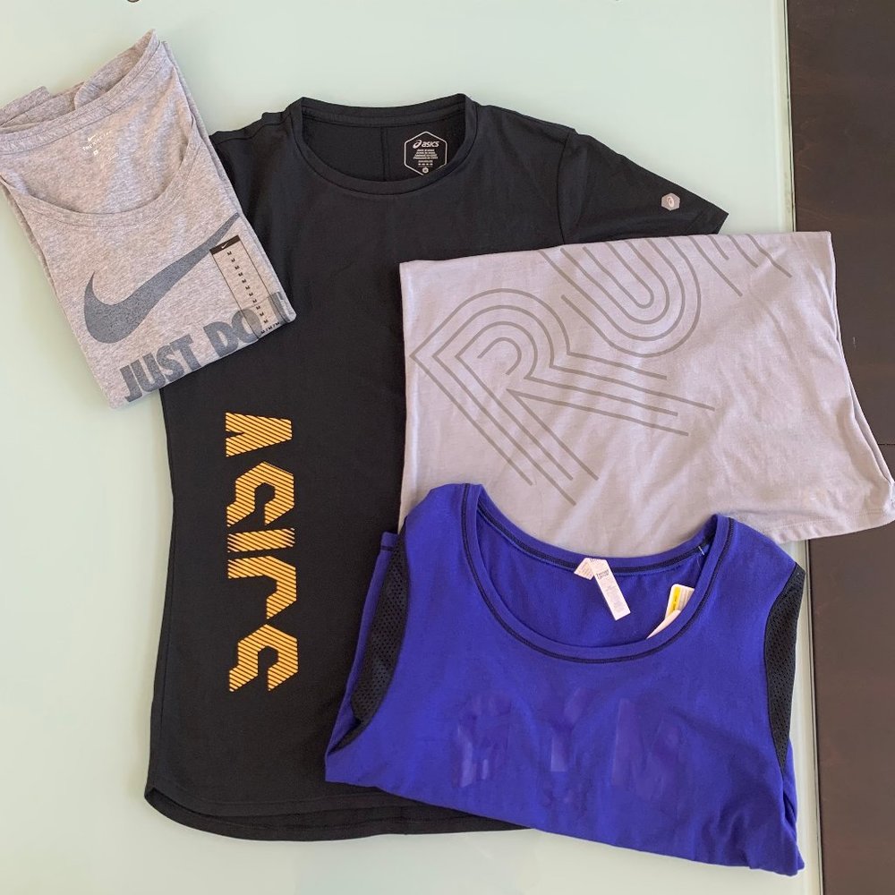 MEDIUM Women's Workout Athletic Sports Top Wear Bundle of 4, UA Nike & A…